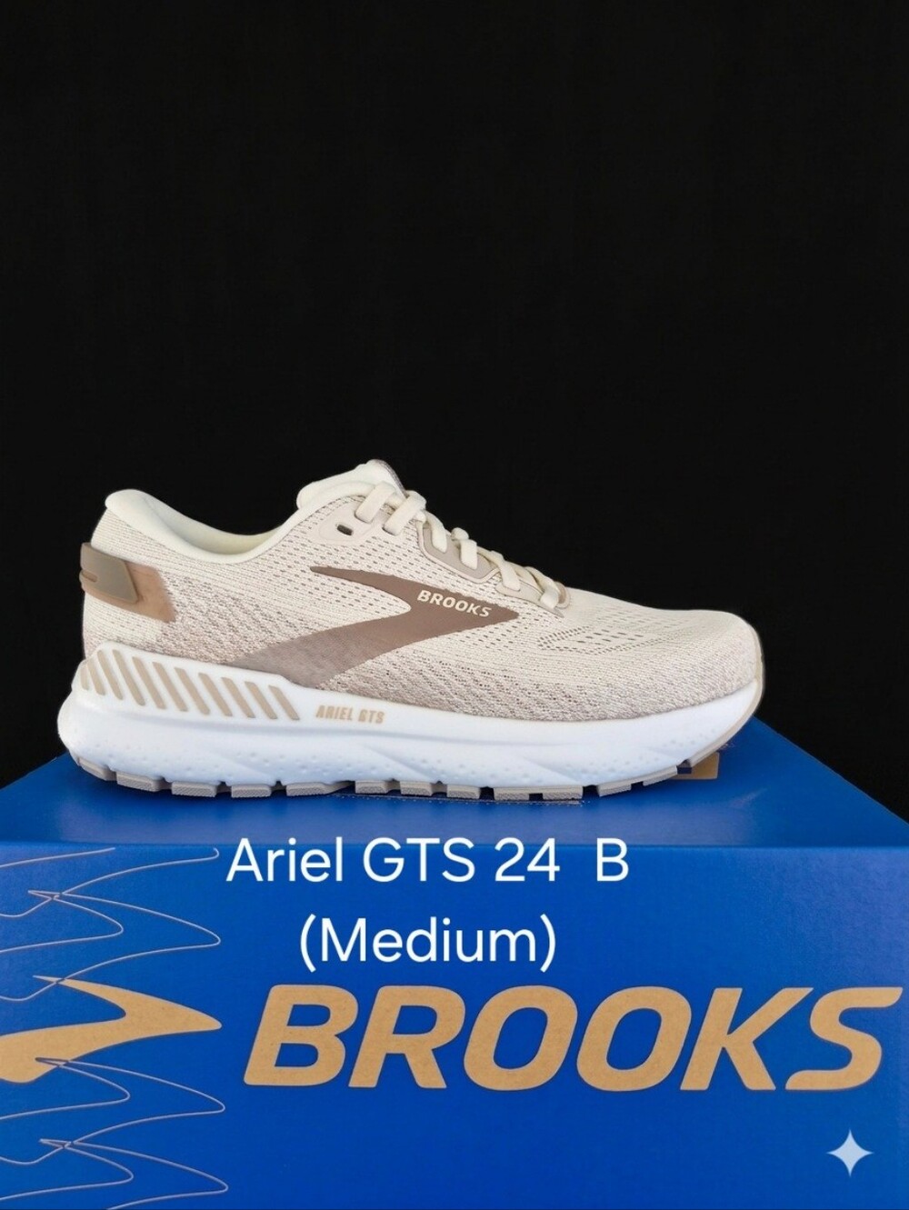 Brooks Ariel GTS Women's Running Shoe - Light Taupe/White B(medium)